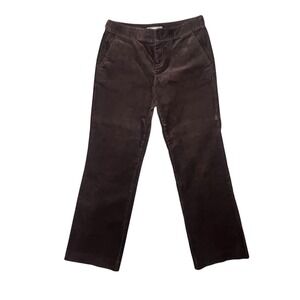 Liz Claiborne Petite Corduroy Pants Womens Size 4 Brown Audra‎ Straight Stretch